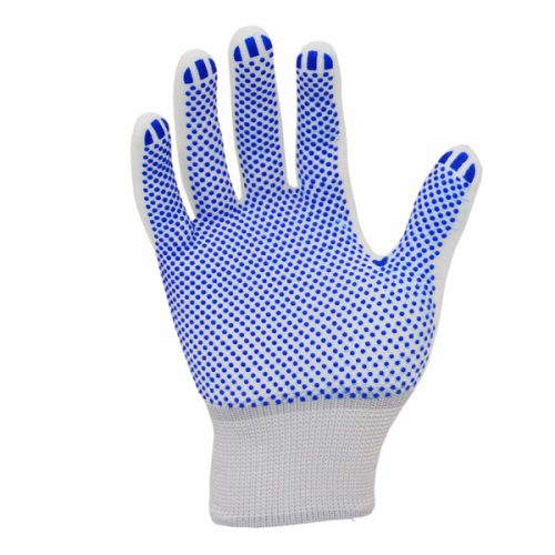 Mănuși ESD - Blue PVC Dotted Palm Gloves – Carbon