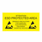 Semn autoadeziv ESD pentru semnalizarea unei zone protejate, 300x150mm