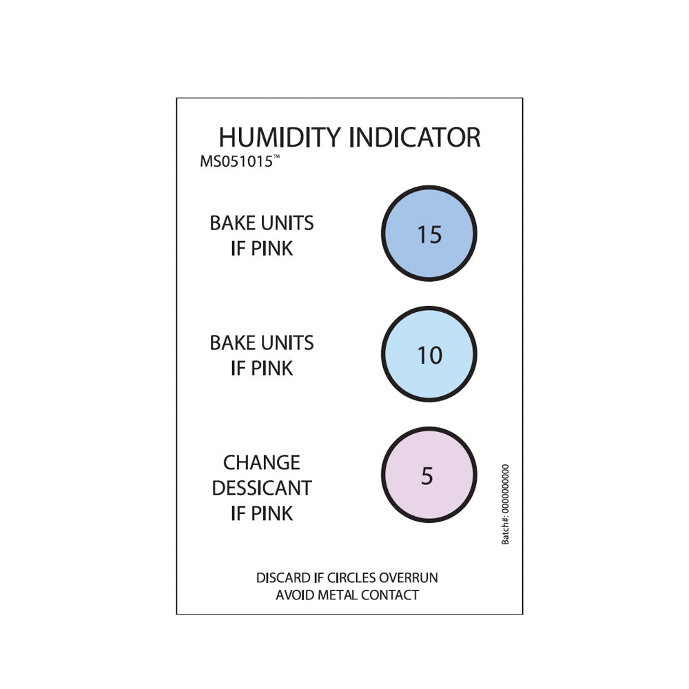 Indicatori de umiditate în 3 puncte - HIC (Humidity Indicator Card)
